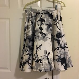 Pierre Balmain black-and-white silk skirt